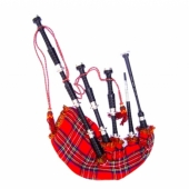 Rosewood Highland Full Size Bagpipe Set ( Black Color )